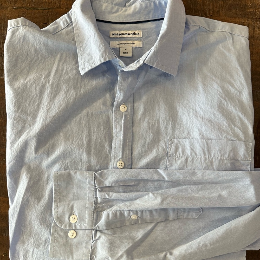 Amazon Essentials Men's Sky Blue Casual Shirt
